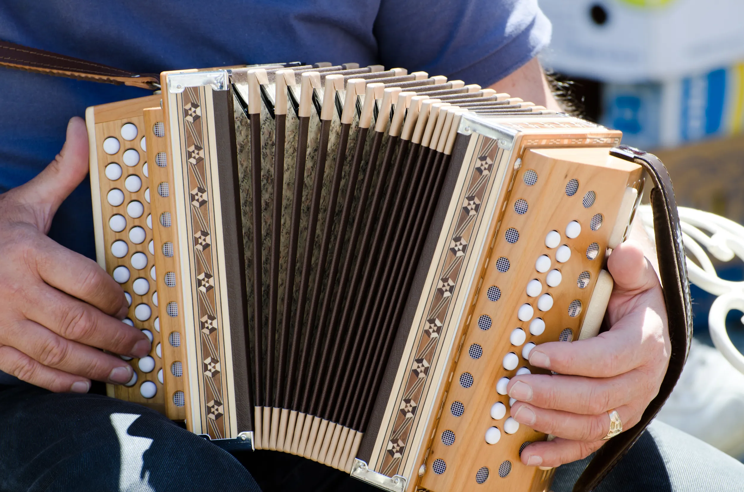 Un homme qui joue de l'accordéon de Schwyz